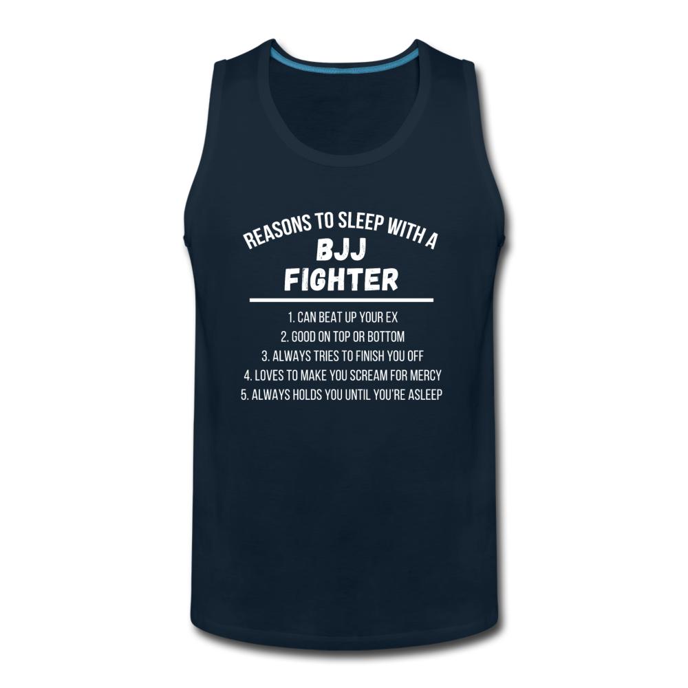 Reasons to Sleep With BJJ Fighter Men’s Tank Top - deep navy