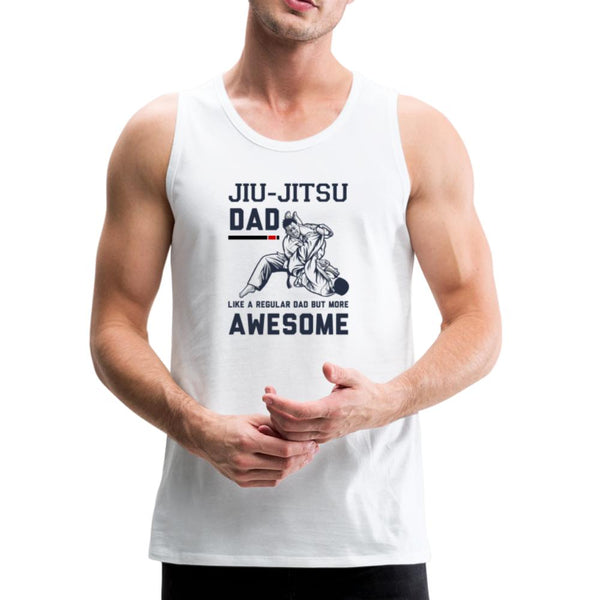 Jiu Jitsu Dad Men’s Tank Top - white