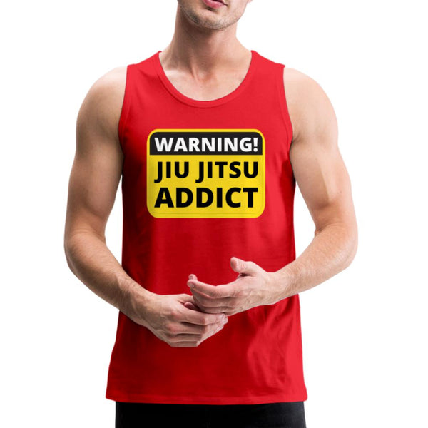 Jiu Jitsu Addict Men’s Tank Top - red