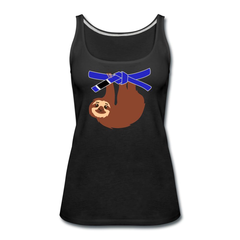 Blue Belt Sloth Women’s Tank Top - black