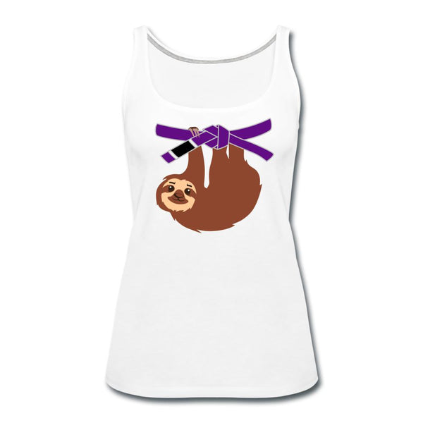 Purple Belt Sloth  Women’s Tank Top - white