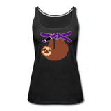 Purple Belt Sloth  Women’s Tank Top - black