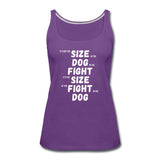 The Size of the Fight Matters Women’s Tank Top - purple