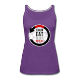 Train, Eat, Sleep, Repeat Women’s Tank Top - purple