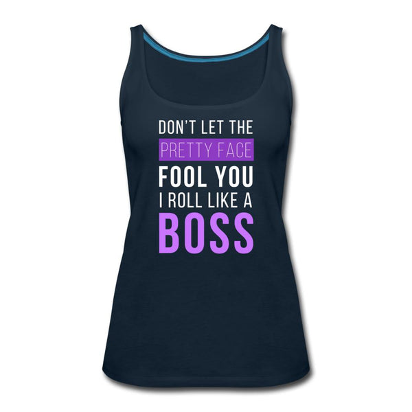 Don't Let Pretty Face Fool You Women’s Tank Top - deep navy