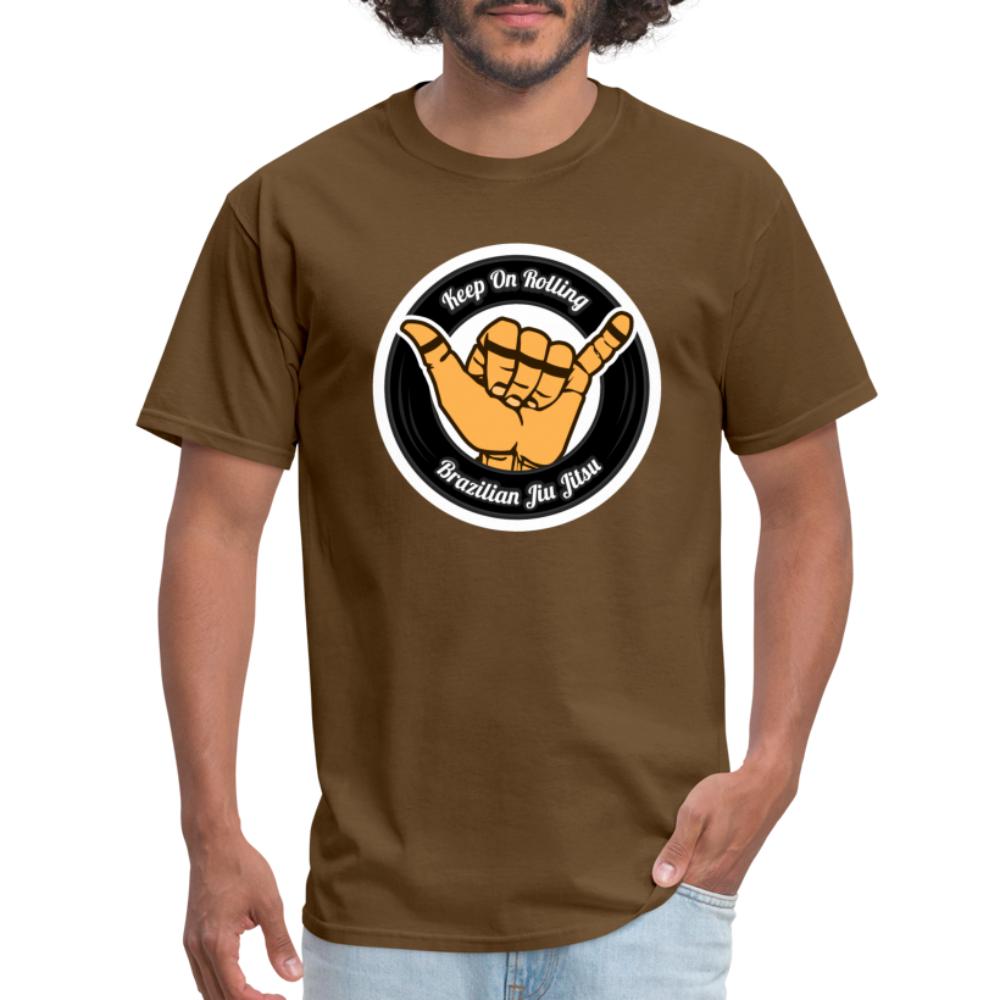 Keep On Rolling Black Unisex Classic T-Shirt - brown