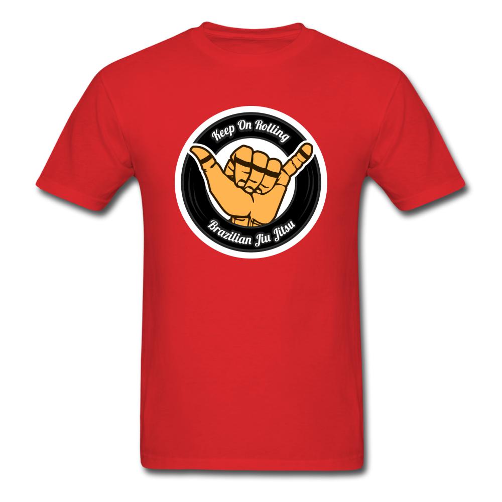 Keep On Rolling Black Unisex Classic T-Shirt - red
