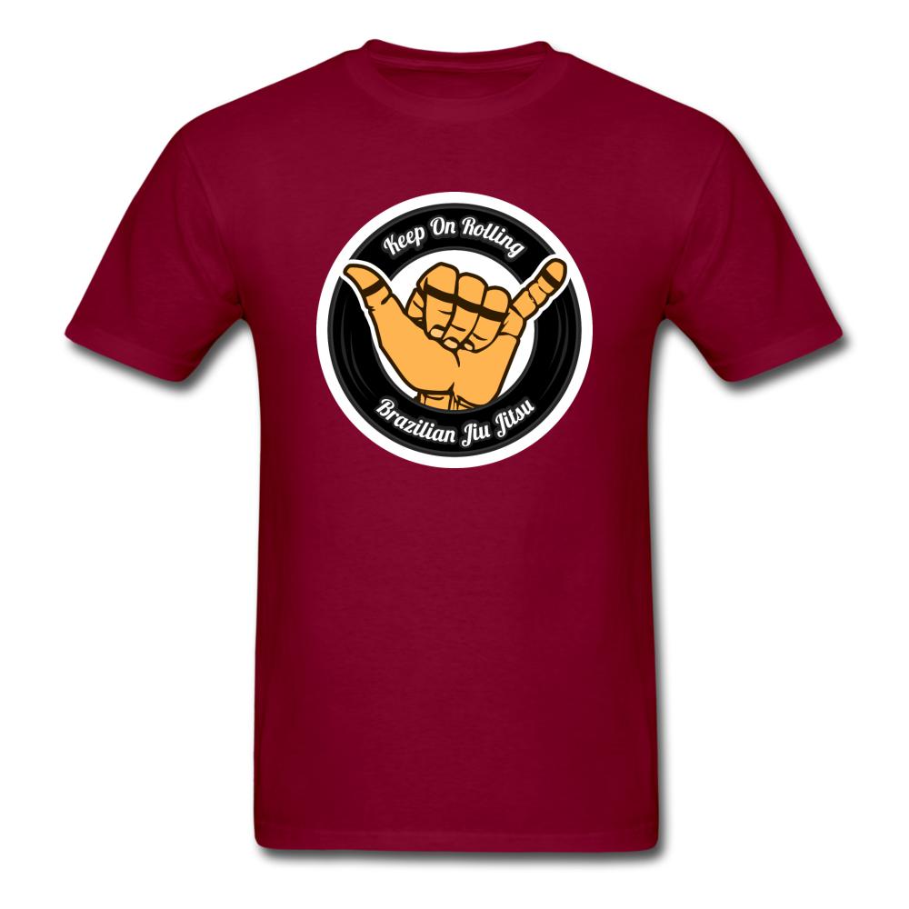 Keep On Rolling Black Unisex Classic T-Shirt - burgundy