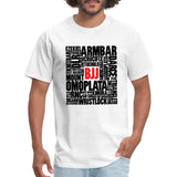 BJJ Words Black Text Unisex Classic T-Shirt - white