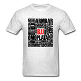 BJJ Words Black Text Unisex Classic T-Shirt - light heather gray