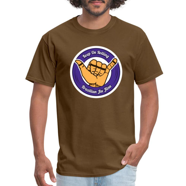 Keep On Rolling Purple Unisex Classic T-Shirt - brown