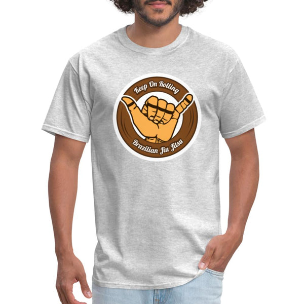 Keep On Rolling Brown Belt Unisex Classic T-Shirt - heather gray