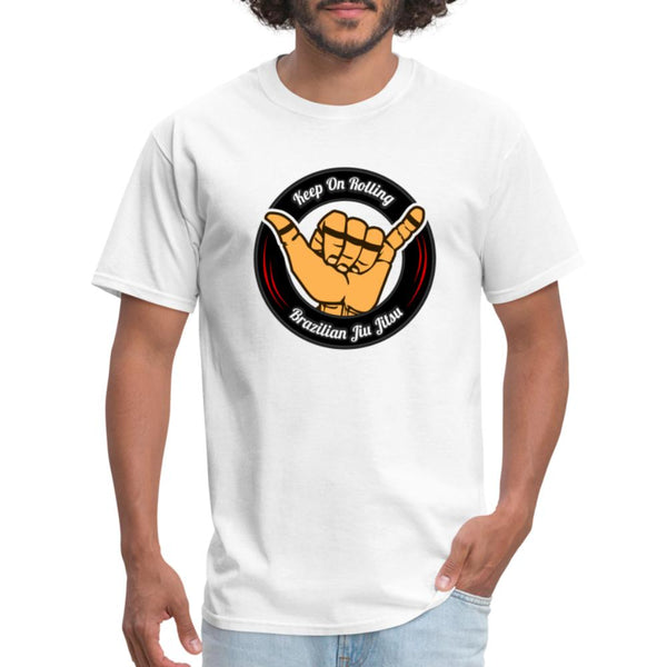 Keep On Rolling Black and Red Unisex Classic T-Shirt - white