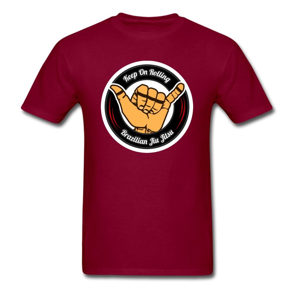 Keep On Rolling Black and Red Unisex Classic T-Shirt - burgundy