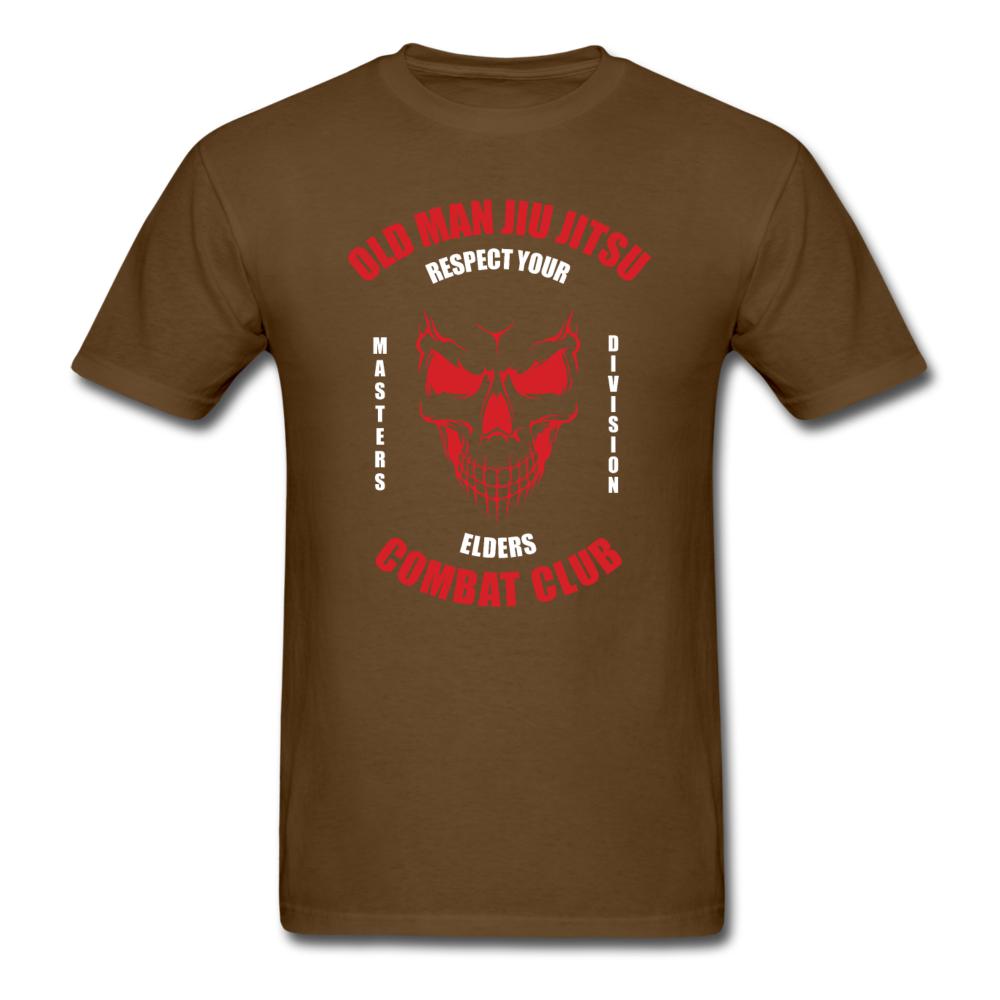 Old Man Jiu Jitsu Red Unisex Classic T-Shirt - brown