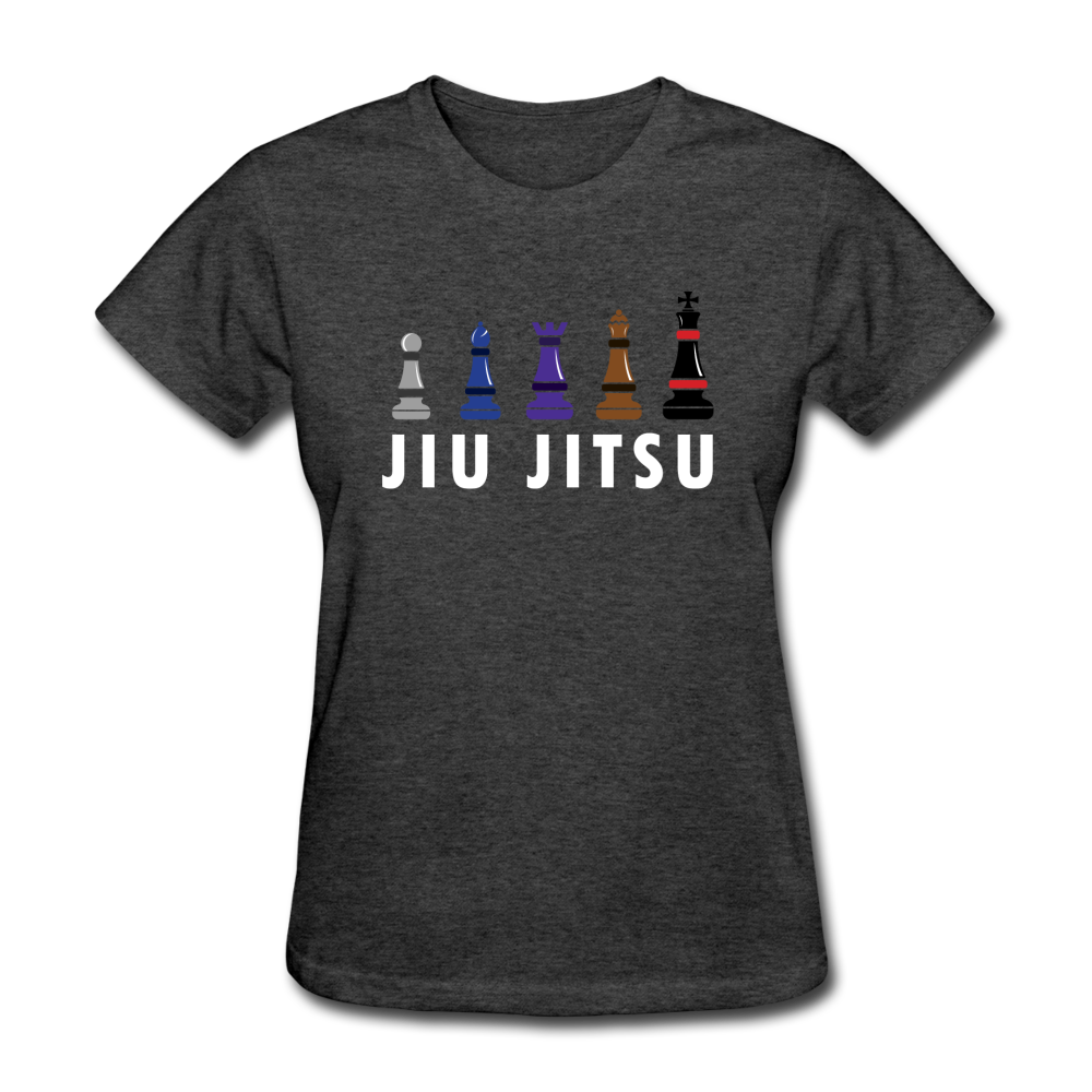 Chess Jiu Jitsu Women's T-Shirt - heather black