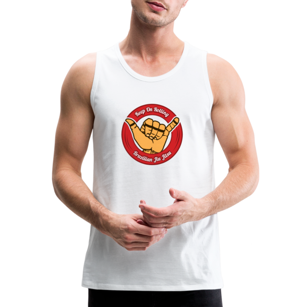Keep On Rolling Red Men’s Tank Top - white