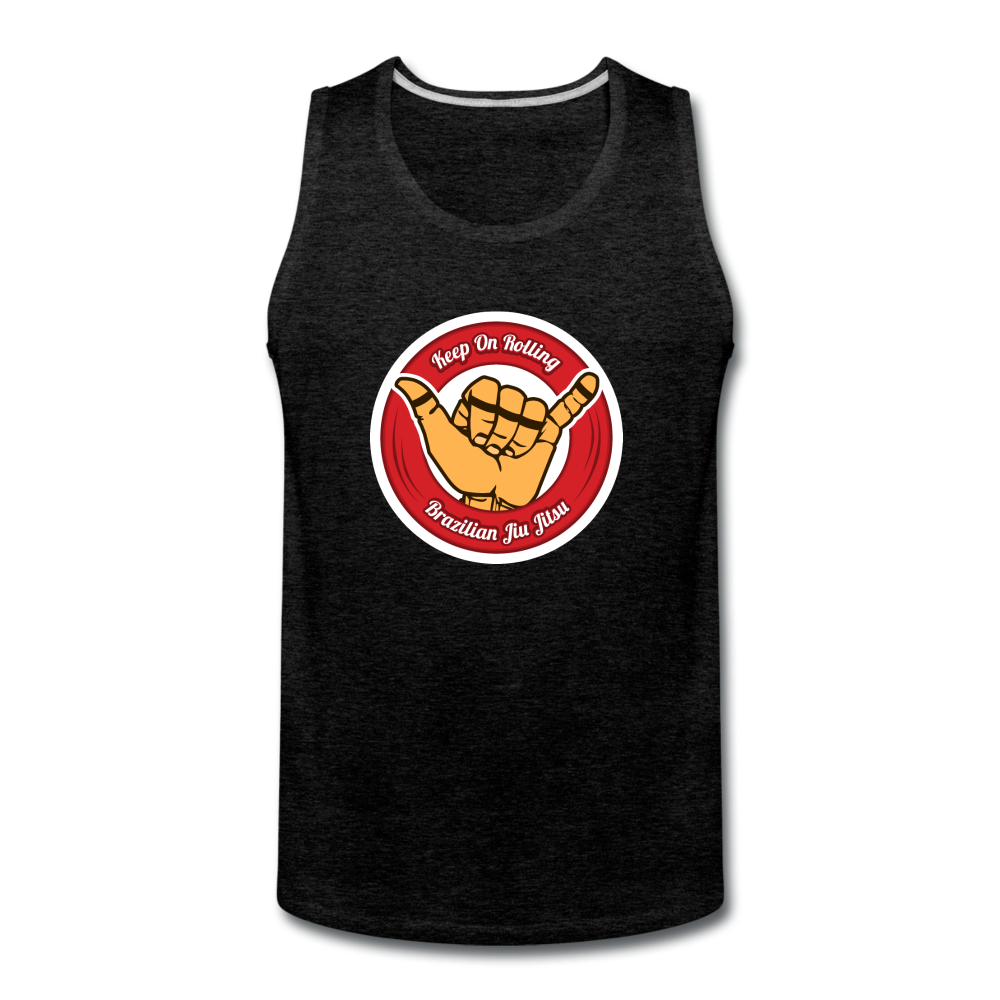 Keep On Rolling Red Men’s Tank Top - charcoal grey