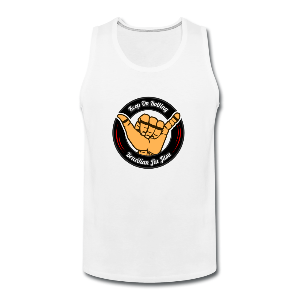 Keep On Rolling Black and Red Men’s Tank Top - white