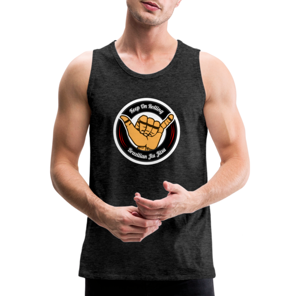 Keep On Rolling Black and Red Men’s Tank Top - charcoal grey
