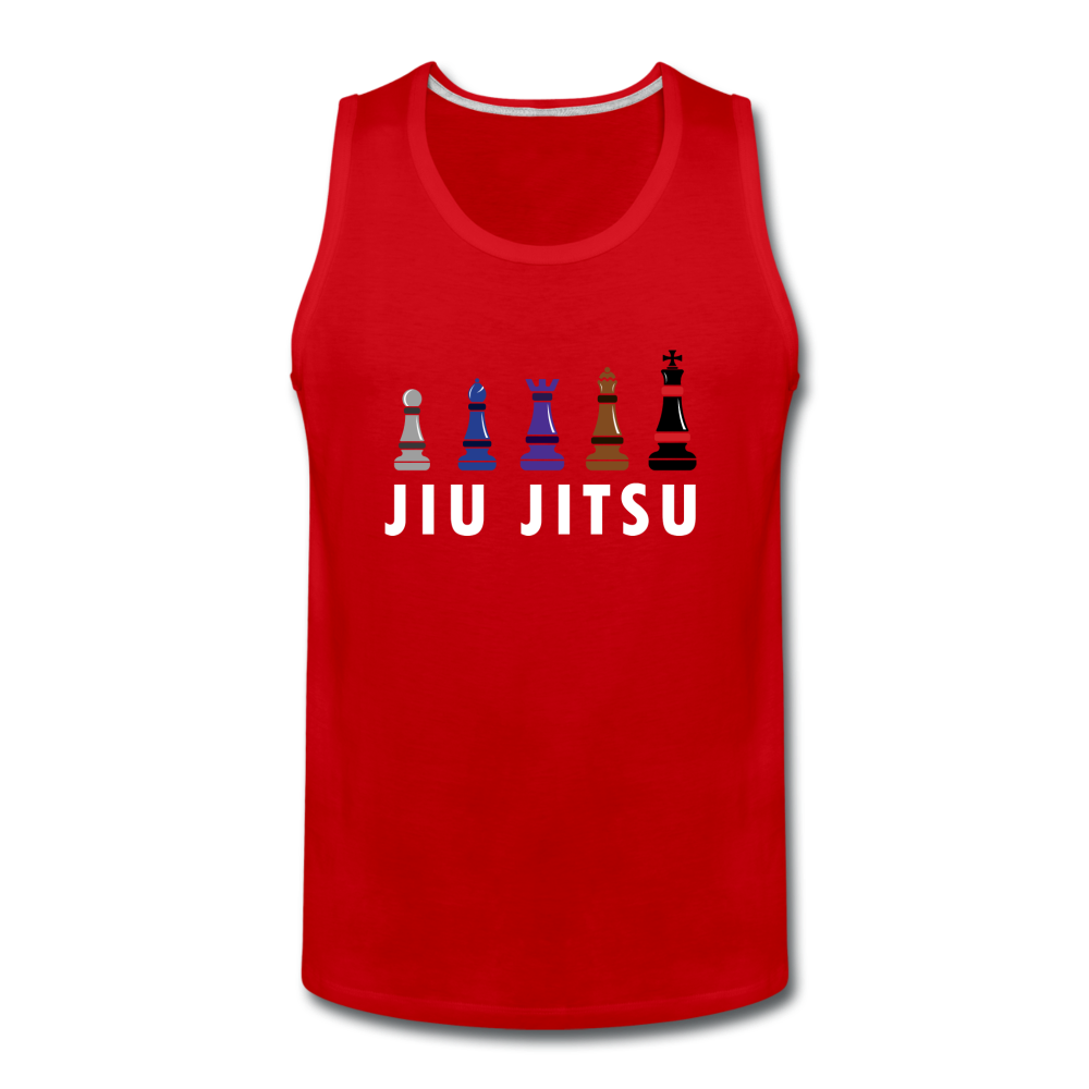 Chess Jiu Jitsu Men’s Tank Top - red