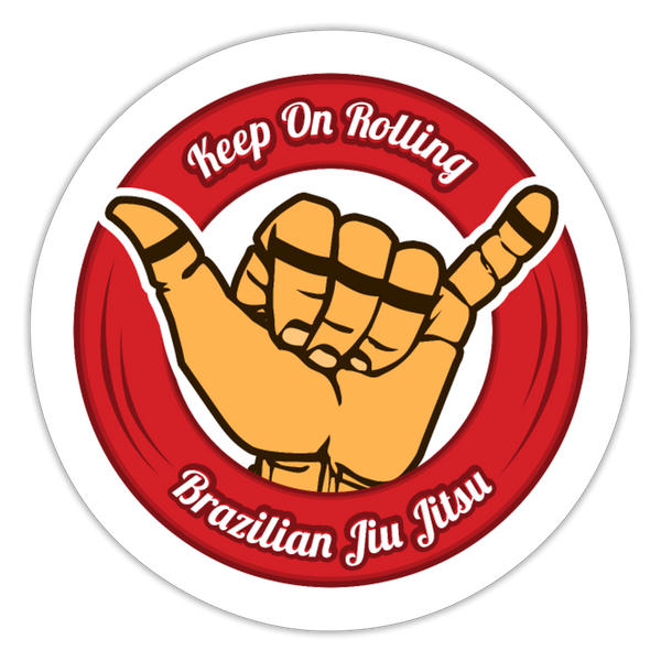Keep On Rolling Red Sticker - white matte