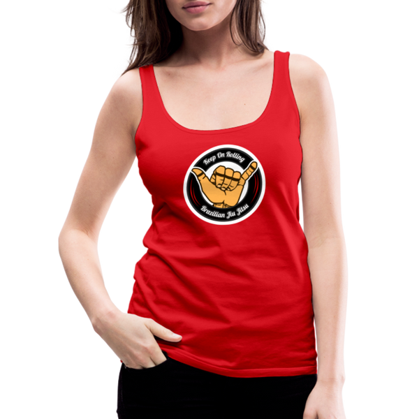 Keep On Rolling Black and Red Women’s Tank Top - red