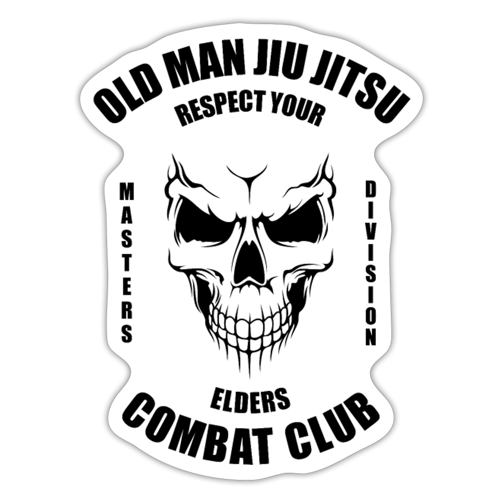 Old Man Jiu Jitsu Sticker - white matte