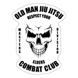 Old Man Jiu Jitsu Sticker - white matte