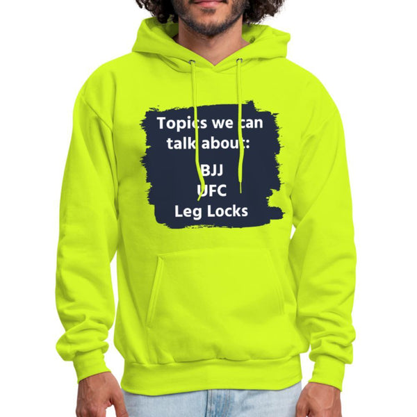 Topics we can talk about Men's Hoodie - safety green