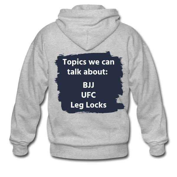 Topics we can talk about Zip Hoodie - heather gray