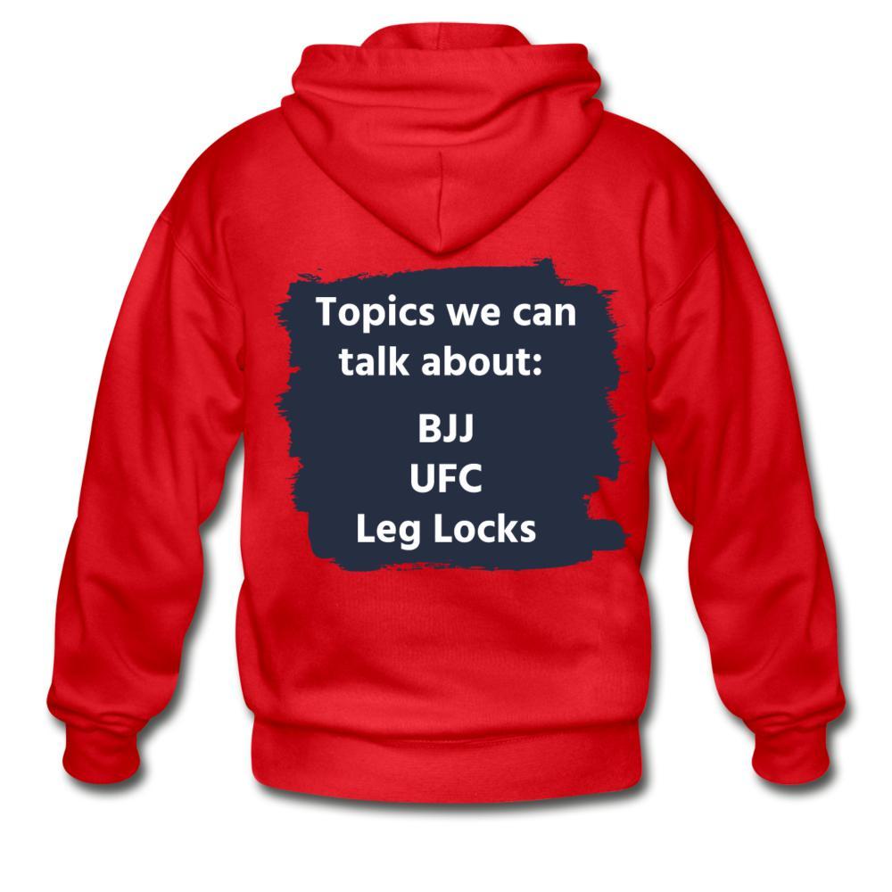 Topics we can talk about Zip Hoodie - red