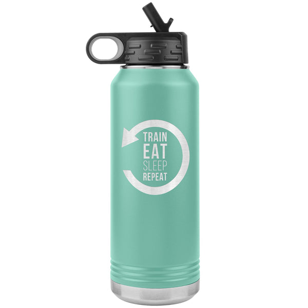 Train eat sleep repeat Water Bottle Tumbler 32 oz-Jiu Jitsu Legacy | BJJ Store