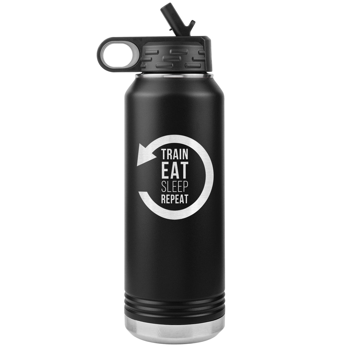 Train eat sleep repeat Water Bottle Tumbler 32 oz-Jiu Jitsu Legacy | BJJ Store