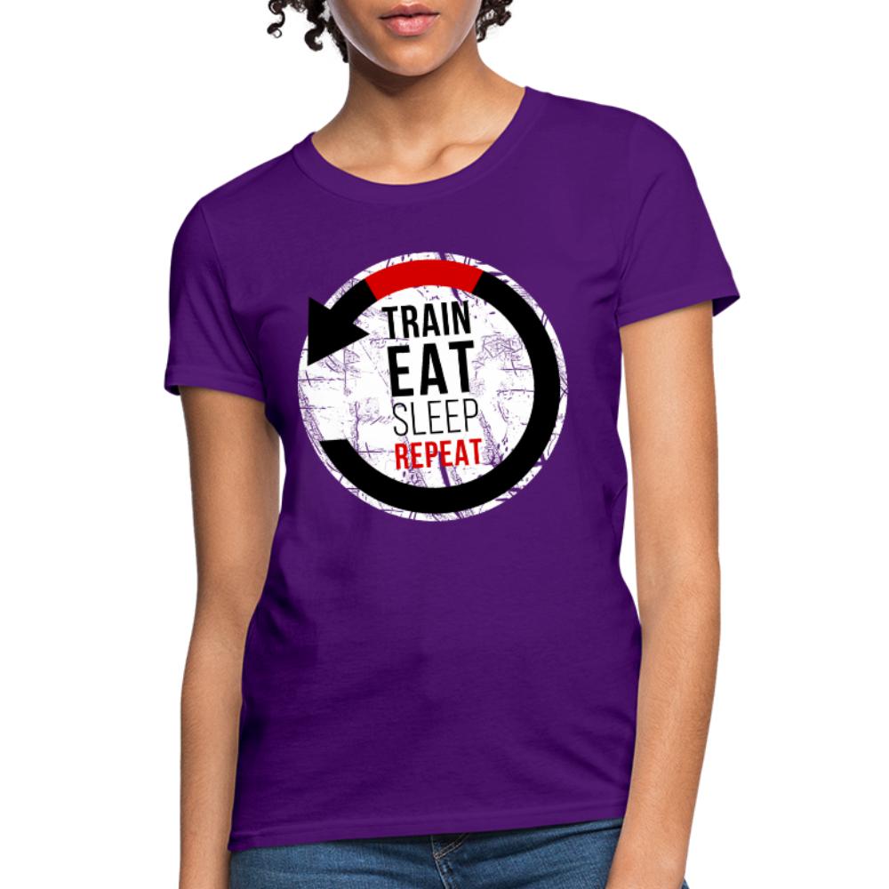 Train, Eat, Sleep, Repeat Women's T-Shirt- [option1Jiu Jitsu Legacy | BJJ Apparel and Accessories