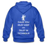 Trust in Technique  Zip Hoodie - royal blue