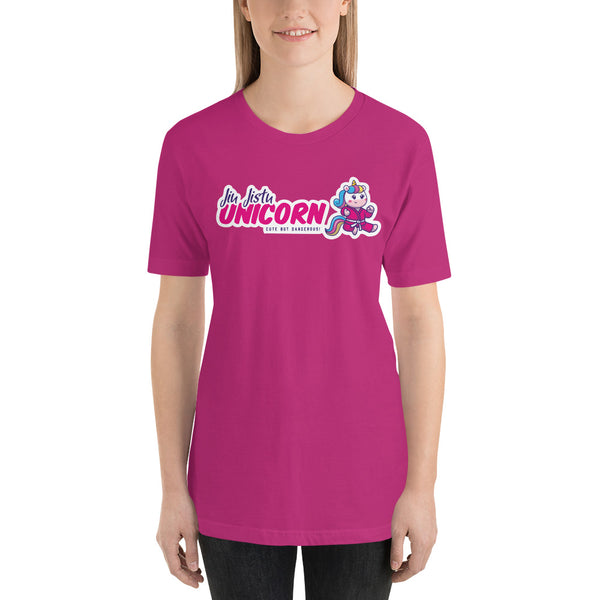 Jiu Jitsu Pink Gi Unicorn Sticker Staple T-Shirt