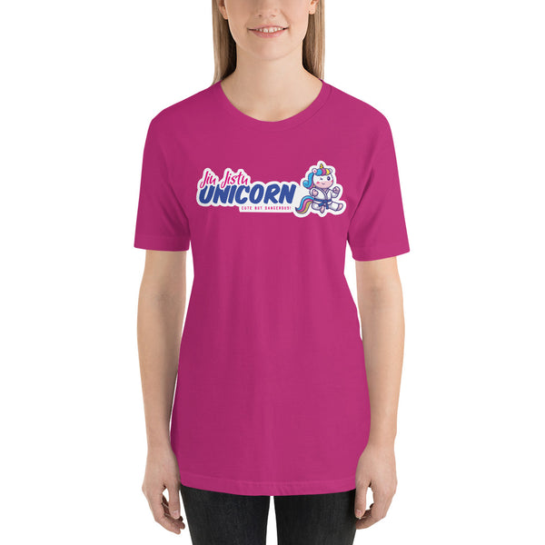 Jiu Jitsu White Gi Unicorn Sticker Staple T-Shirt