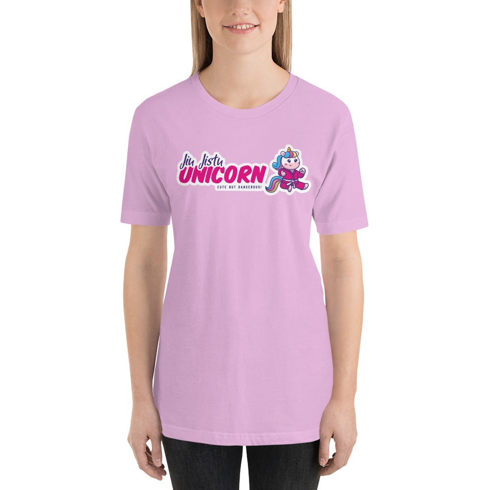 Jiu Jitsu Pink Gi Unicorn Sticker Staple T-Shirt