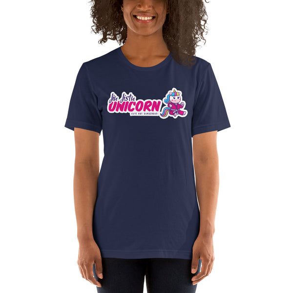 Jiu Jitsu Pink Gi Unicorn Sticker Staple T-Shirt