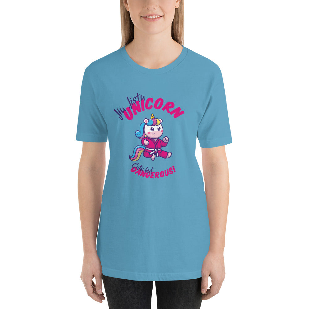 Jiu Jitsu Pink Gi Cute but Dangerous Unicorn Staple T-Shirt