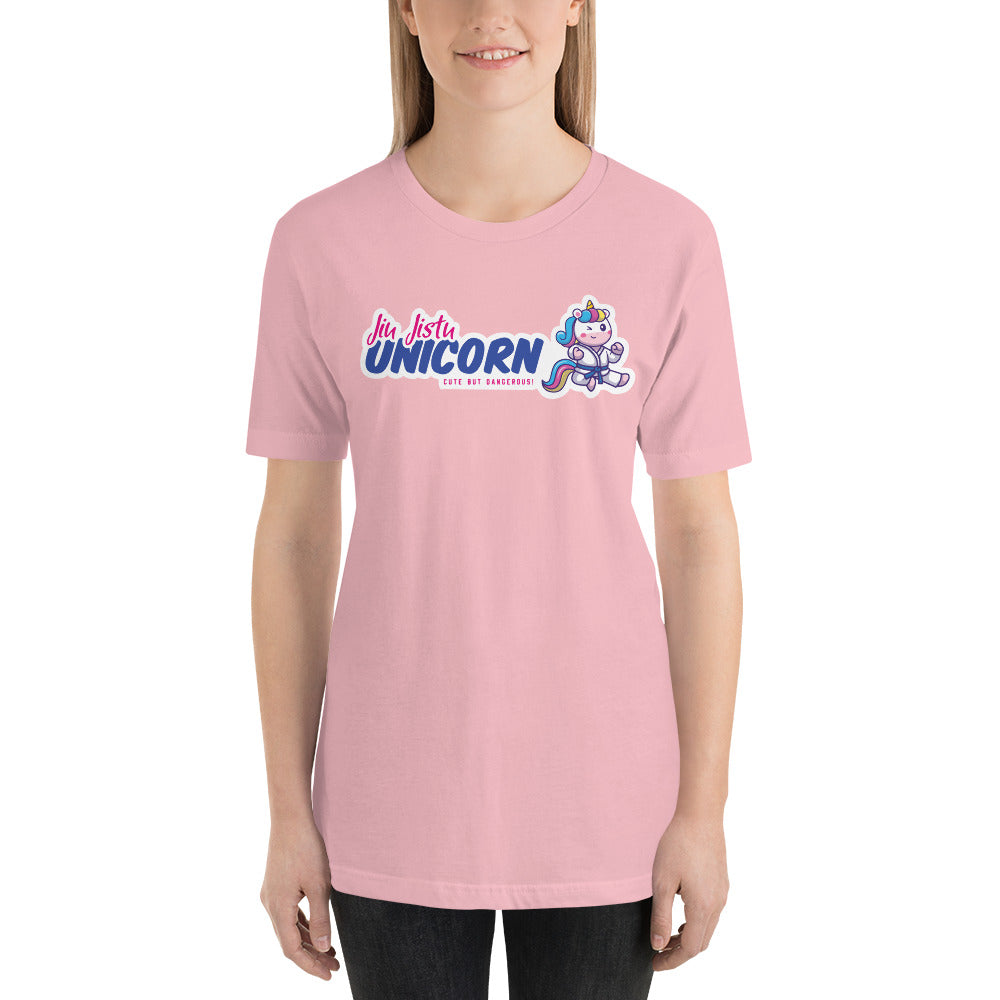 Jiu Jitsu White Gi Unicorn Sticker Staple T-Shirt