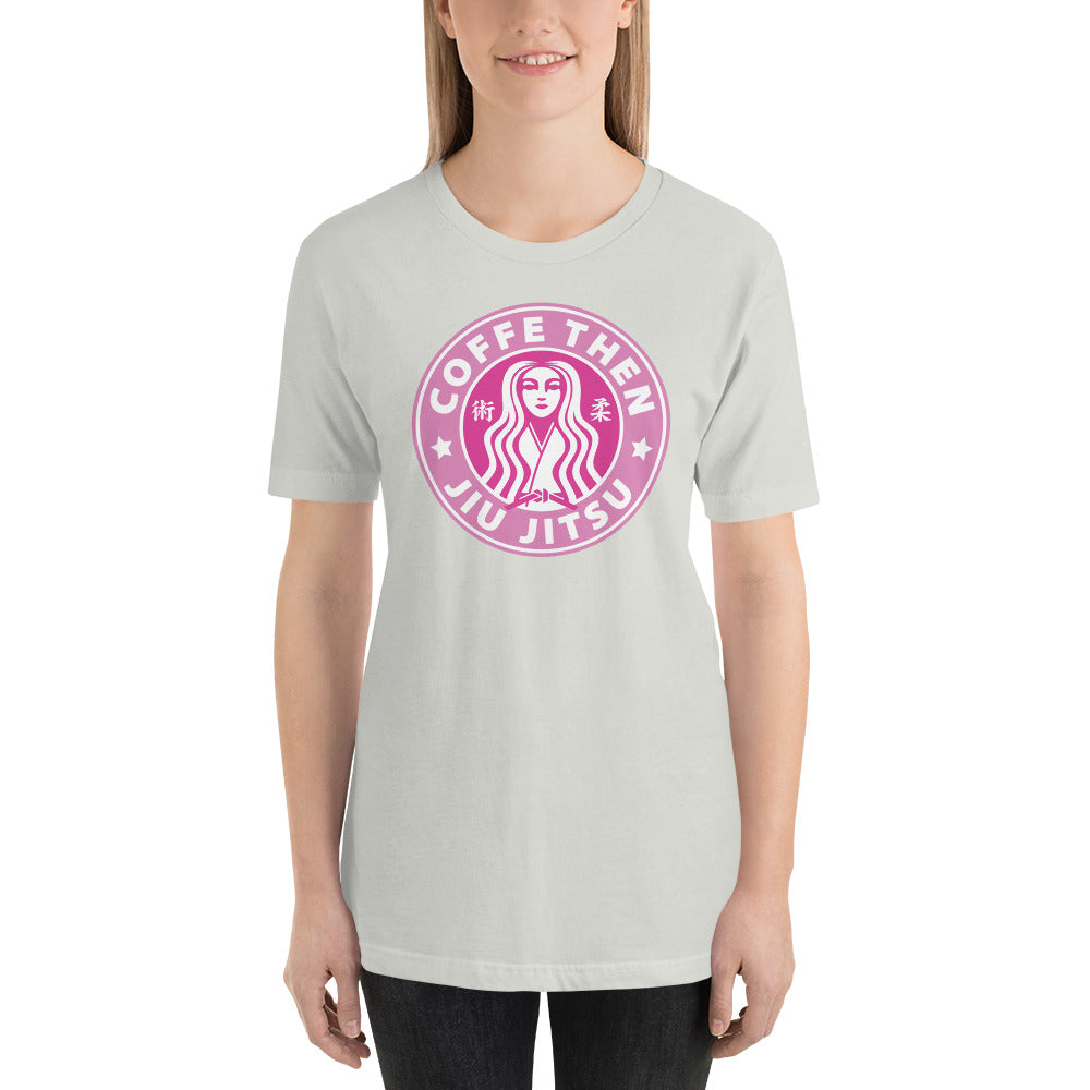 Jiu Jitsu Then Coffee Pink Starbucks Staple T-Shirt