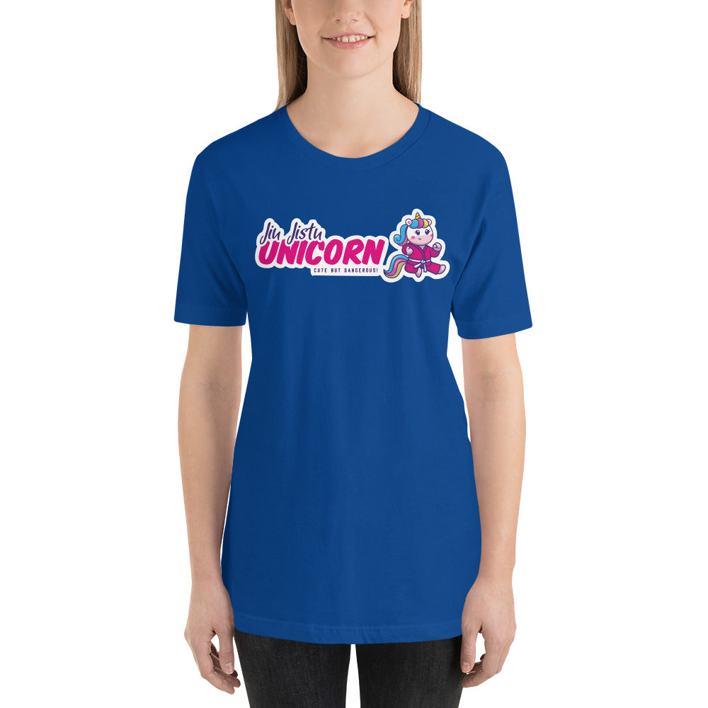 Jiu Jitsu Pink Gi Unicorn Sticker Staple T-Shirt