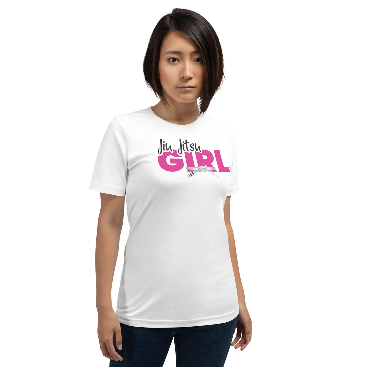 Jiu Jitsu Girl White Belt Unisex Staple T-Shirt