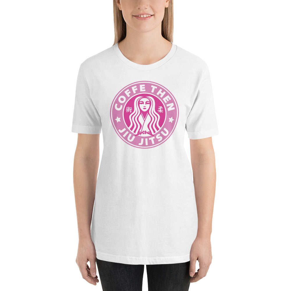 Jiu Jitsu Then Coffee Pink Starbucks Staple T-Shirt