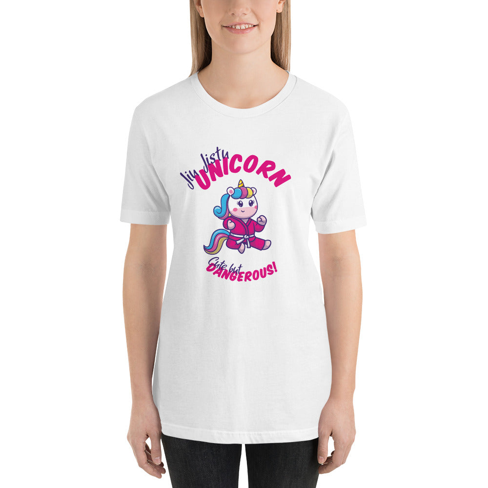 Jiu Jitsu Pink Gi Cute but Dangerous Unicorn Staple T-Shirt